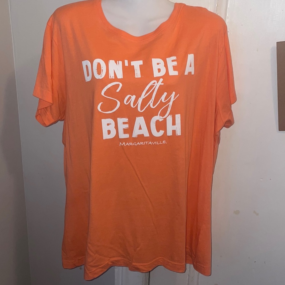 Margaritaville Don’t be a Salty Beach Womens Tee XXL